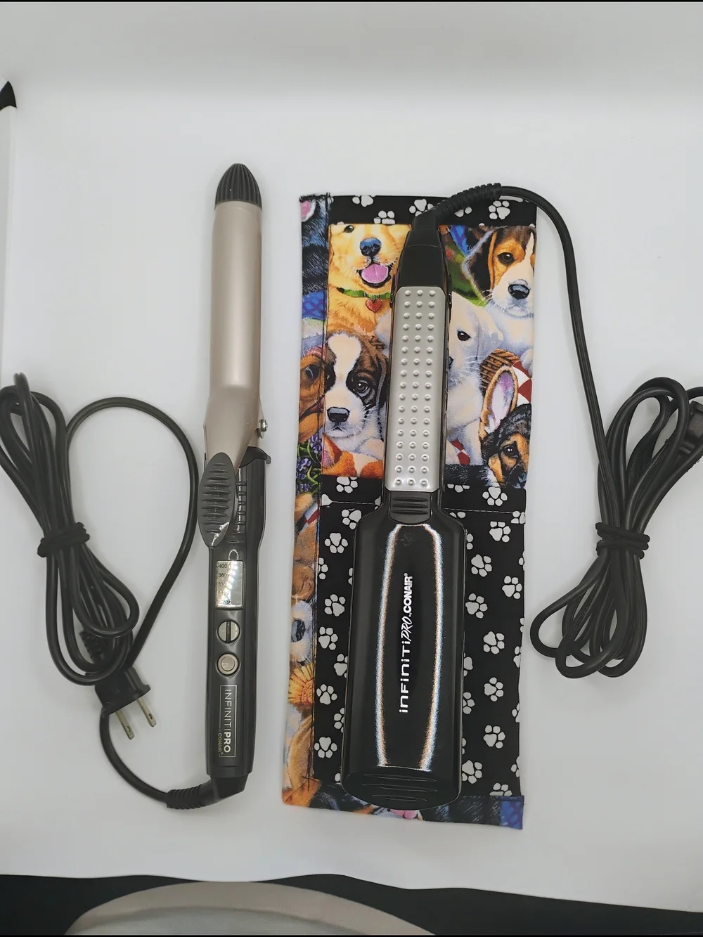 Dog And Paws Curling Iron/ Flat Iron Heat Resistant Travel Storage Pouch